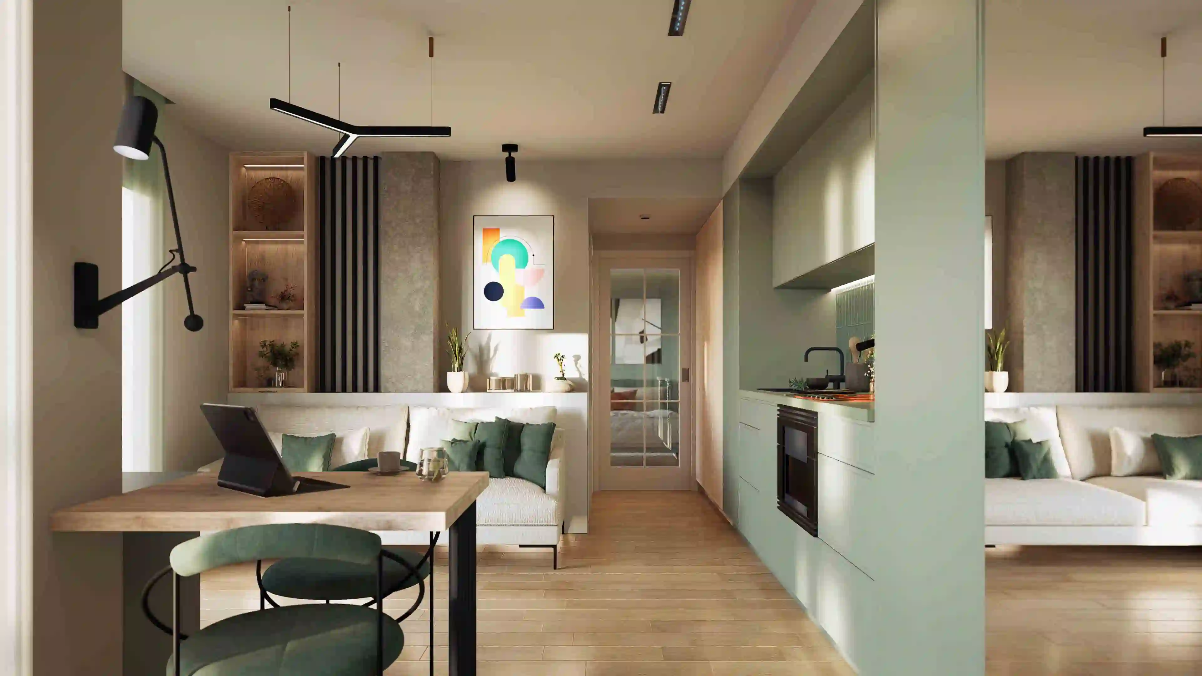 Vivienda_Tipo_A_Salón con cocina